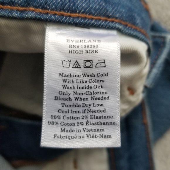 EVERLANE High-Rise Skinny Ankle Jean Mid Blue Size 27 - Picture 9 of 13